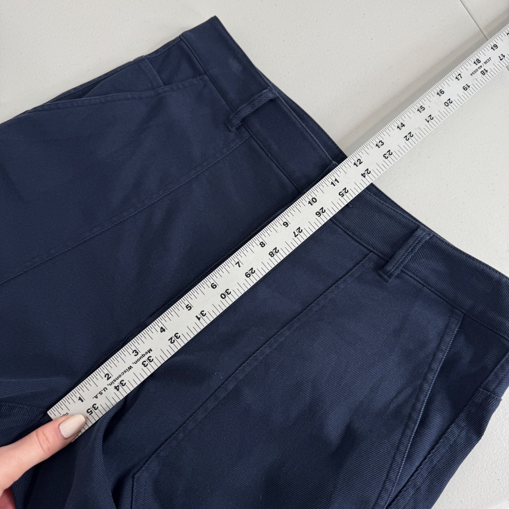 G/FORE Cotton Twill High Rise Straight Tapered Trouser Womens 10 Blue Golf Pant - Picture 9 of 12